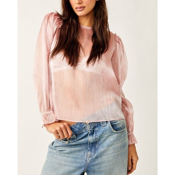 FREE PEOPLE Freya Frost Top / Pale Pink - Picture 5 of 10